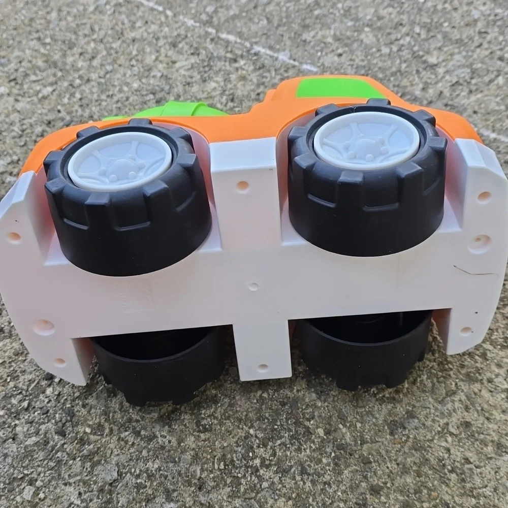 Orange & Green Kids Cement Mixer Toy Truck